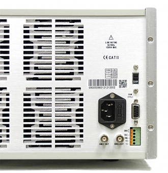 Электронная нагрузка АТН-8185 - вид на серийный номер и разъемы