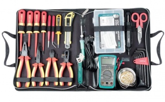Набор инструментов для работы с высоким напряжением (до 1000В) Pro'sKit PK-2807B	 
