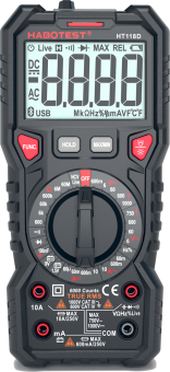 Мультиметр Habotest HT118D цифровой (True RMS)	 фото 1